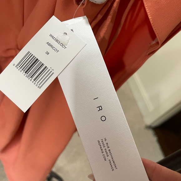 NWT IRO brand Drawstring apricot bodycon dress. flattering! Comfy! Size M - Picture 7 of 9